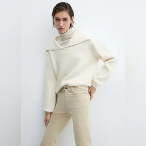 Mango Cream-Colored cropped flared Corduroy Jeans‎ thumbnail 11
