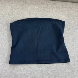Brandy Melville Tube Top OS Navy Blue Strapless Cotton Coquette Y2K Coastal Chic thumbnail 6
