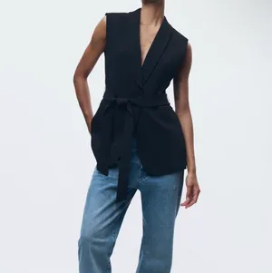 Zara Belted Tuxedo Vest thumbnail 5
