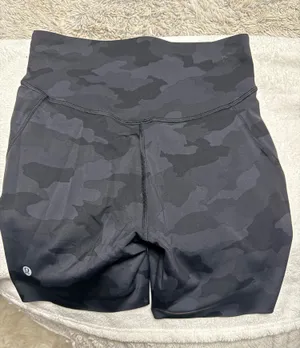 Lululemon High Rise Black Camo Heritage 365 Align Biker Shorts thumbnail 1