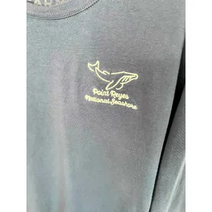 Point Reyes Farm Fresh Long Sleeve Shirt Blue Large Whale Graphic Coastal Size S thumbnail 2