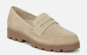 Vionic Cheryl II Loafers Womens Beige Suede Slip-On Size 9.5 Wide thumbnail 1