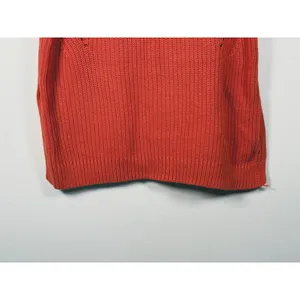 Abercrombie & Fitch Orange Turtleneck Sweater Vest Size M Knit Fall Layering thumbnail 9