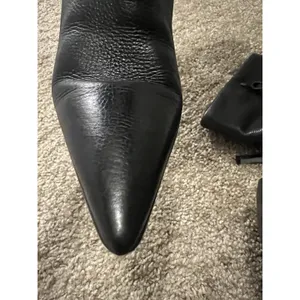 matisse boots 8.5 Knee High Corset Detail Pointy Toe Zipper Closure Blk Leather thumbnail 14