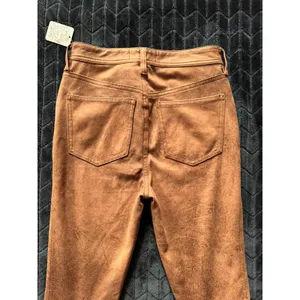 We The Free‎ Brown Faux Suede Skinny Pants Distressed Look Size 27 NWT thumbnail 6