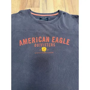 American Eagle Outfitters Long Sleeve‎ Navy Red Logo Heavy Cotton XL thumbnail 4