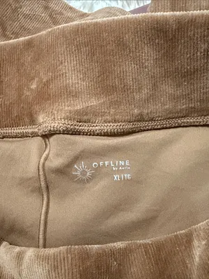 Offline by Aerie Brown Corduroy Skater Skirt thumbnail 3
