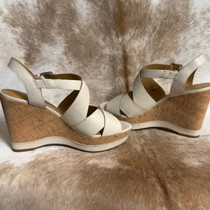 Franco Sarto Leather L-Shiver Platform‎ Sandal Size 9 B45 thumbnail 8