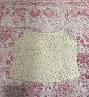 Floral Lace-Trim Tank Top thumbnail 1