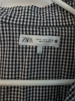 Zara button up gingham shirt  thumbnail 3