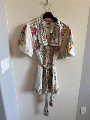 FARM Rio Belted Floral Insects Romper- size Medium thumbnail 5
