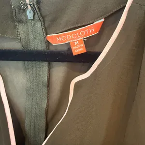 MODCLOTH NWOT Olive Green Jumpsuit with Pink Trim thumbnail 3