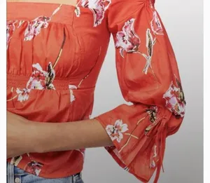 Free People Cherish The‎ Light Floral Blouse Sz S thumbnail 3