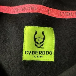 Cyberdog London Hoodie L Cropped Snake‎ Moon Alien Constellation Cyber Goth Rave thumbnail 8