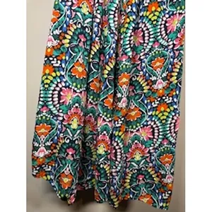 OLD NAVY Maxi Dress M Multicolor Paisley Floral Cutout Back Boho Summer Vacation thumbnail 6