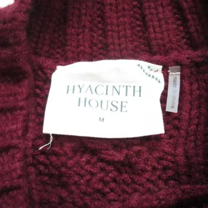 NWT Tuckernuck Hyacinth House Maddox in Maroon Cable Knit Midi Sweater Dress M thumbnail 9