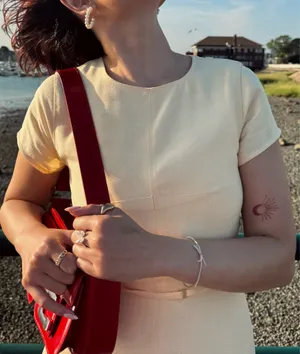 Bitter yellow linen dress thumbnail 4