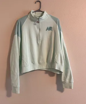 Nike Light Mint Half-Zip Pullover Sweatshirt thumbnail 1