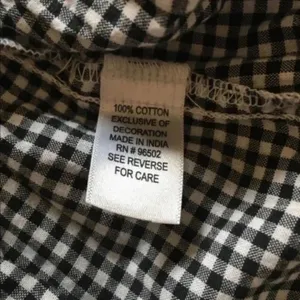 Girl Krazy Gingham Plaid Pineapple Print Peplum Blouse Women Size Large thumbnail 7