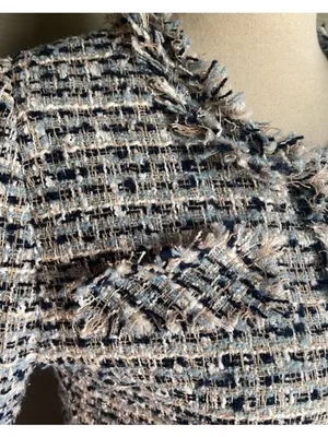 Loveholic Tweed Dress with Fringe Detail - No Size Tag! thumbnail 2