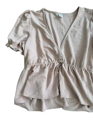 MELROSE & MARKET Light Blush Pink Crop Top Size Large thumbnail 4