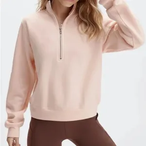 Fabletics Baby Pink 1/2 Half Zip Pullover Go-To Sweatshirt Women's Size Small thumbnail 1