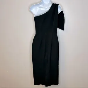 Dress The Population Tiffany Black One Shoulder Dress Size S‎ NWT thumbnail 4