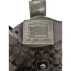 Coach Vintage Leather Buckle Signature Jacquard Hobo Classic Shoulder Bag Y2K thumbnail 5