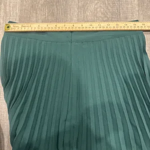 SHEIN Womens Pleated Skirt Green Large No Stretch Zipper Closure XL see Measure thumbnail 8