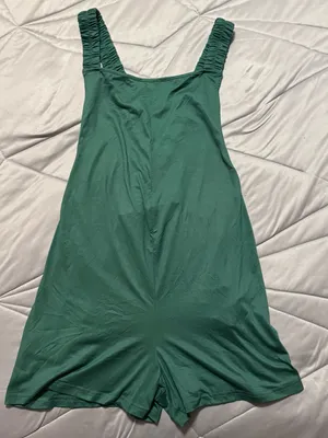 Kohl's Maternity Romper Green Pocket Stretch Jumpsuit NWT thumbnail 6