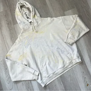 Re/Done TieDye Hoodie Sweatshirt womens Cream (xsmall) oversized casual thumbnail 1