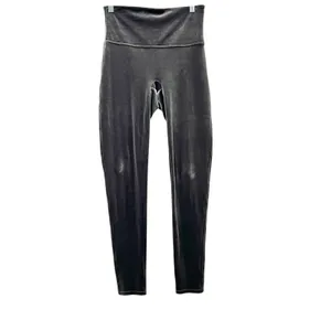 Spanx Ready to Wow Gray Velvet Leggings L Holiday thumbnail 2