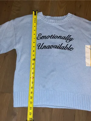 NWT Wild Fable Emotionally Unavailable Blue Knit Sweater Size S thumbnail 4