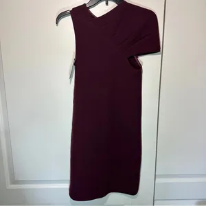 3.1 PHILLIP LIM Virgin Wool Mini Dress Burgundy Twist‎ Sleeve Business Size: 4 thumbnail 4
