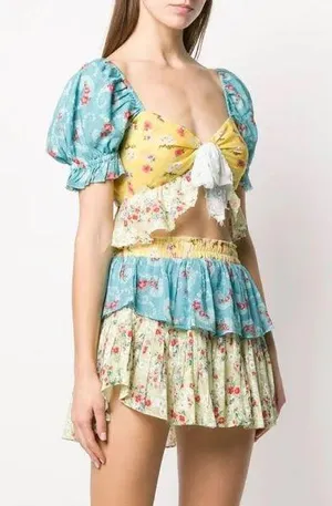 LoveShackFancy Cropped Blouse thumbnail 1