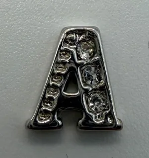 Origami Owl Letter A Charm Silver Crystal Initial Floating Locket Jewelry thumbnail 1