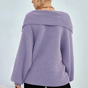 Light Purple Bishop Collar Oversized Valentine's Day Sweater Size Small thumbnail 2