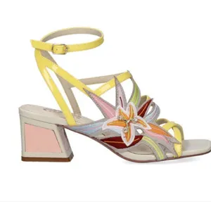 EXE LUISA Block Heel Sandals(Size 39) Yellow thumbnail 3