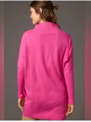 ANTHROPOLOGIE DAILY PRACTICE Long Sleeve Mock Neck Mini Dress Pink thumbnail 2