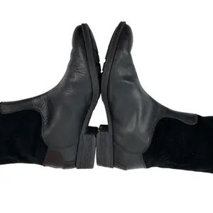 Sam Edelman‎ Black Leather Suede Knee High Boots Size 8M Side Zip thumbnail 6