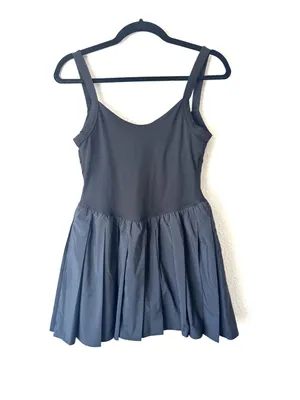 Free People FP Movement Black Swing Of Things Dress Romper Size Small thumbnail 4