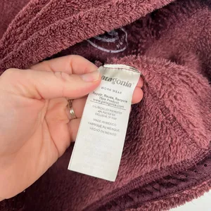 Patagonia Women's T Snap Fleece Pullover Maroon‎ Sz S thumbnail 5