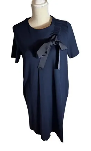 COS Navy ribbon neck short sleeve dress NWT thumbnail 1