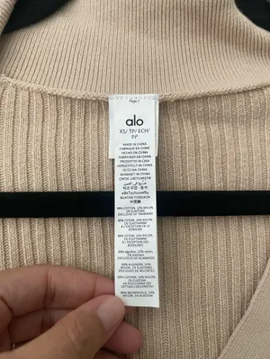 Women’s Alo Yoga Supernatural Sweater Dress Beige Macadamia Size XS thumbnail 7