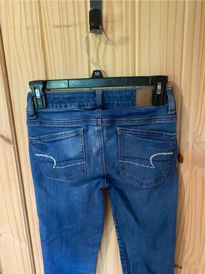 American Eagle Outfitters Dark Blue Skinny Jeans thumbnail 6
