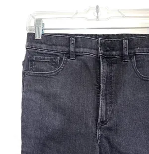 Express Perfect Denim Charcoal Black High Rise Ankle Skinny thumbnail 3