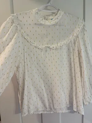 White and Gold Draper James Top thumbnail 5