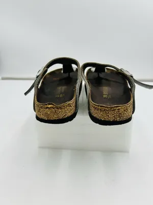 Birkenstock Gizeh Silver Metallic Thong Sandals Womens EUR 39 US 8-8.5 Regular thumbnail 9
