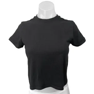 Aritzia Sunday Best Black Knit Short Sleeve Pullover Crop Tee T-Shirt Top Sz XS thumbnail 1