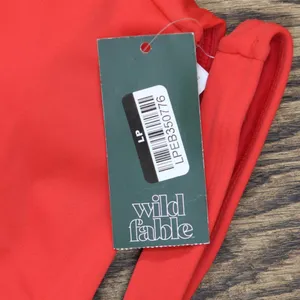 NWT Wild Fable Womens Cut Out Longline Bralette Bikini Top 88181921 XS Red thumbnail 4